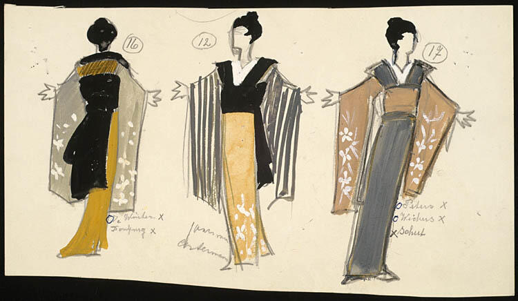 Kostuumontwerpen voor Madame Butterfly