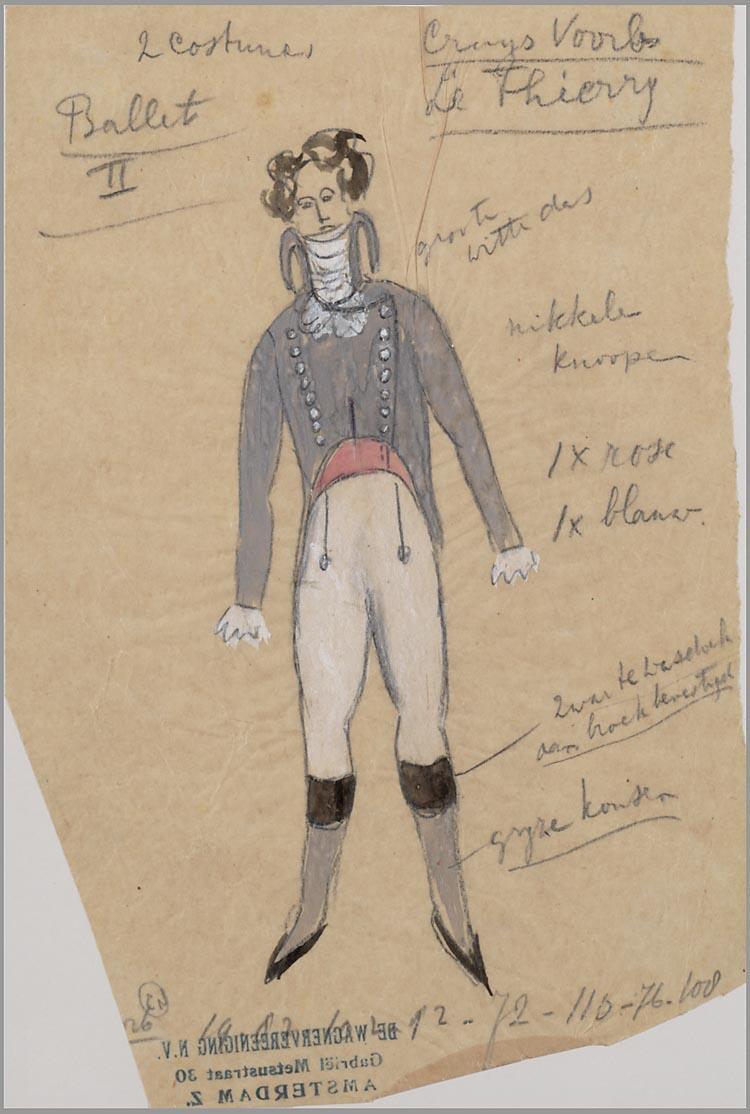 Kostuumontwerp voor Les contes d'Hoffmann