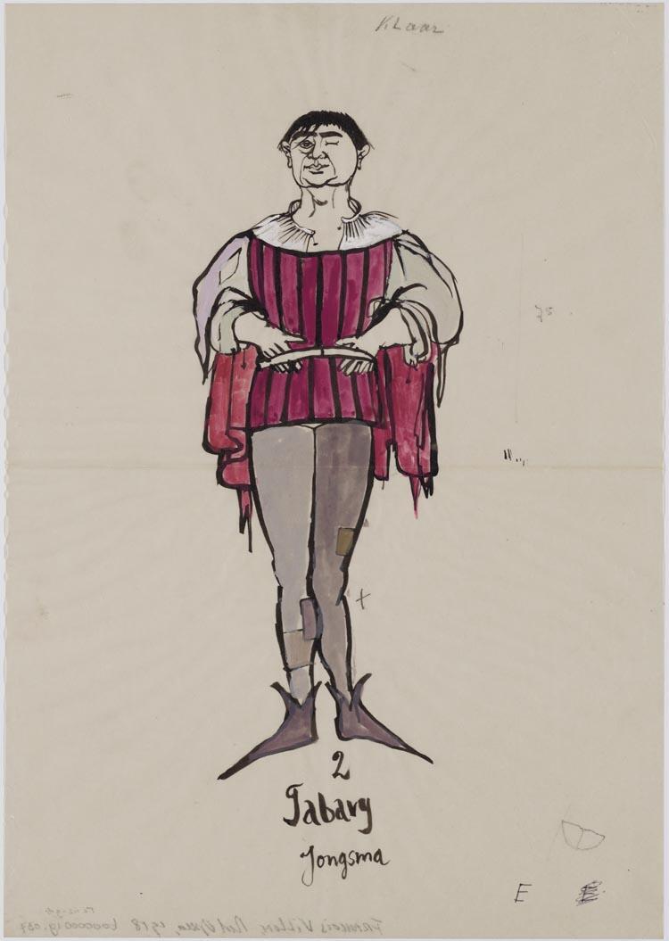 Kostuumontwerp voor Tabary uit François Villon