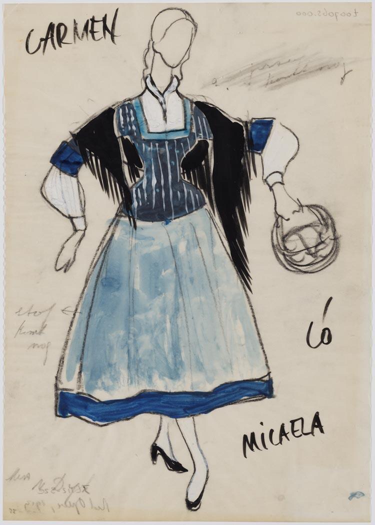 Kostuumontwerp voor Micaëla in Carmen