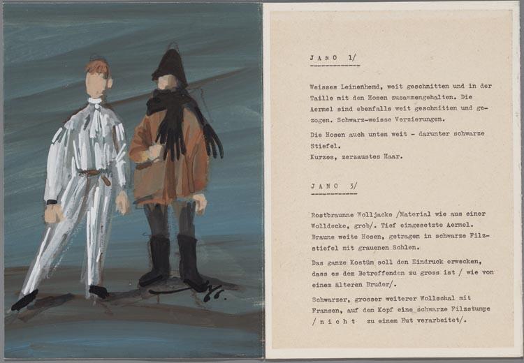 Kostuumontwerp voor Ilse Bresser als Jano in Jenufa (Janacek) door Marcel Pokorny