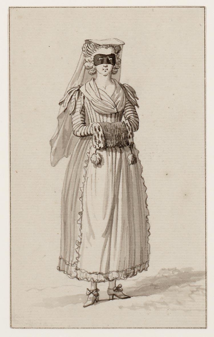 Kostuumontwerp van dame voor Masque Romain