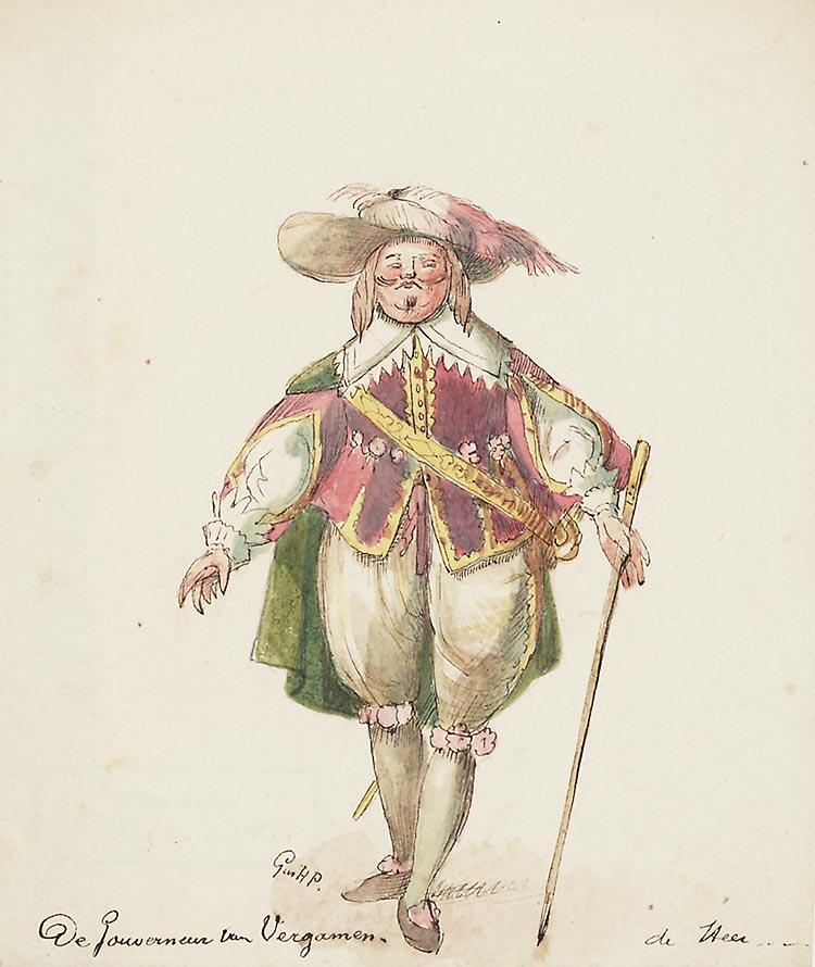Kostuumontwerp voor Gouverneur van Vergamen
