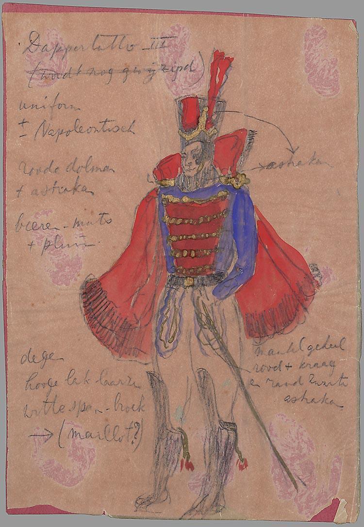 Kostuumontwerp voor Dappertutto in Les contes d'Hoffmann