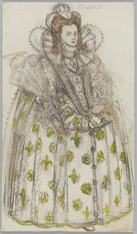 Kostuumontwerp voor Else Mauhs als Elisabeth in Elizabeth, de vrouw zonder man