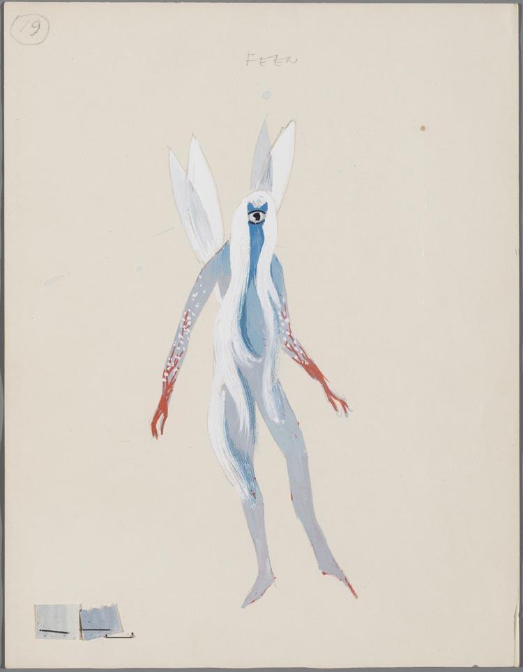 Kostuumontwerp voor De Feeën in Die Lustigen Weiber von Windsor (Otto Nicolai) door Ruodi Barth