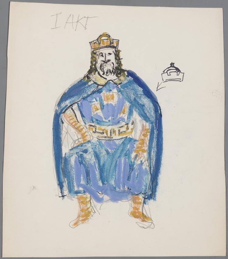 Kostuumontwerp voor de koning in Lohengrin (Richard Wagner) door Herbert Fiedler