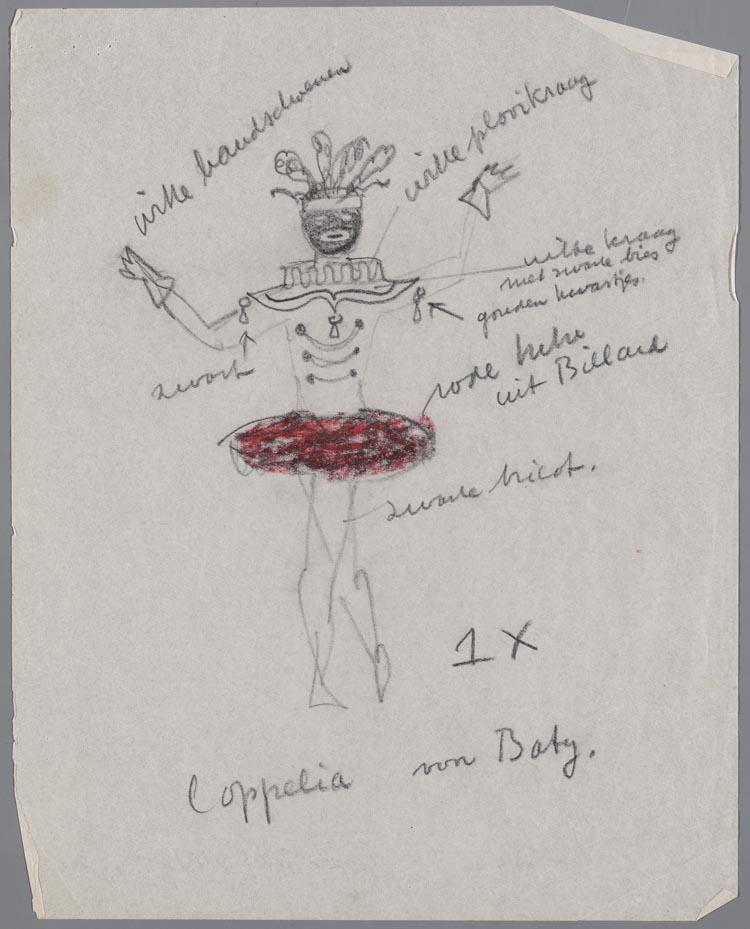 Kostuumontwerp voor Coppélia