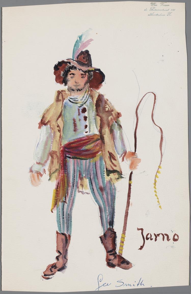 Kostuumontwerp voor Jamo uit Mignon (Ambroise Thomas) door Wim Vesseur