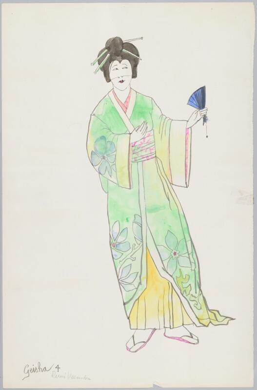 Kostuumontwerp voor Rimi Veenstra als Geisha 4 in Soldaat Tanaka