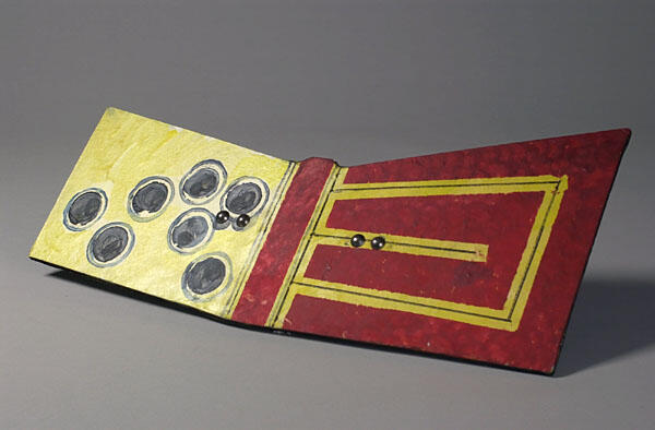 Schild gedragen door Lieuwe Visser als Quetzalcoatl in Reconstructie
