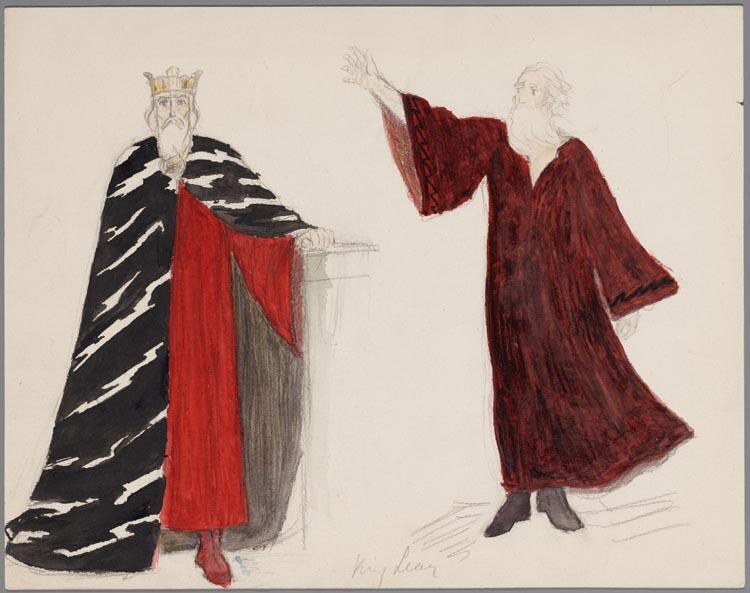 Kostuumontwerp voor King Lear in King Lear