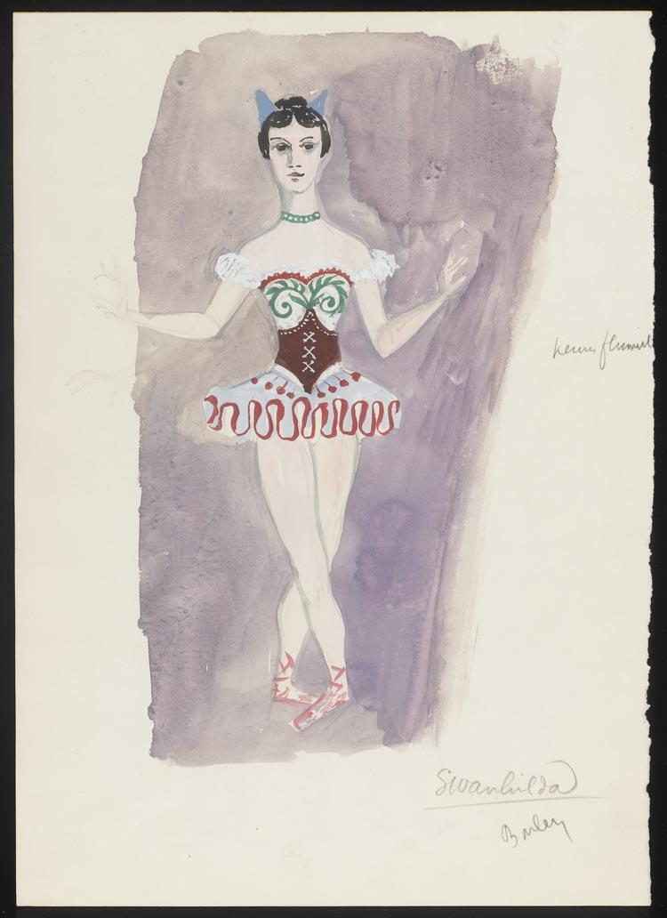 Kostuumontwerp voor Swanhilda uit Coppelia (leo Delibes)