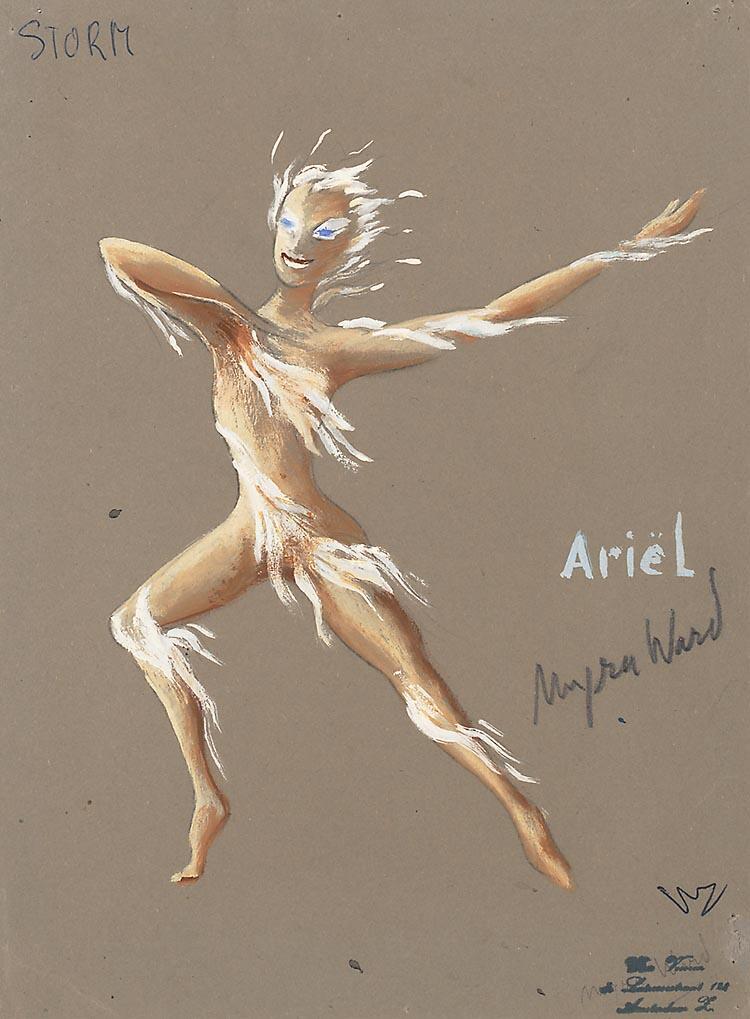Kostuumontwerp voor Ariël uit De Storm