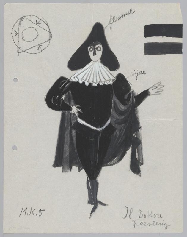 Kostuumontwerp voor Il Dottore uit Un ballo in Maschera