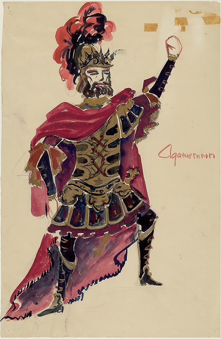 Kostuumontwerp voor Agamemnon uit Troilus en Cressida