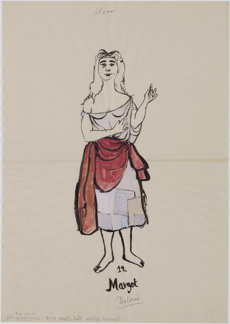 Kostuumontwerp voor Margot uit François Villon