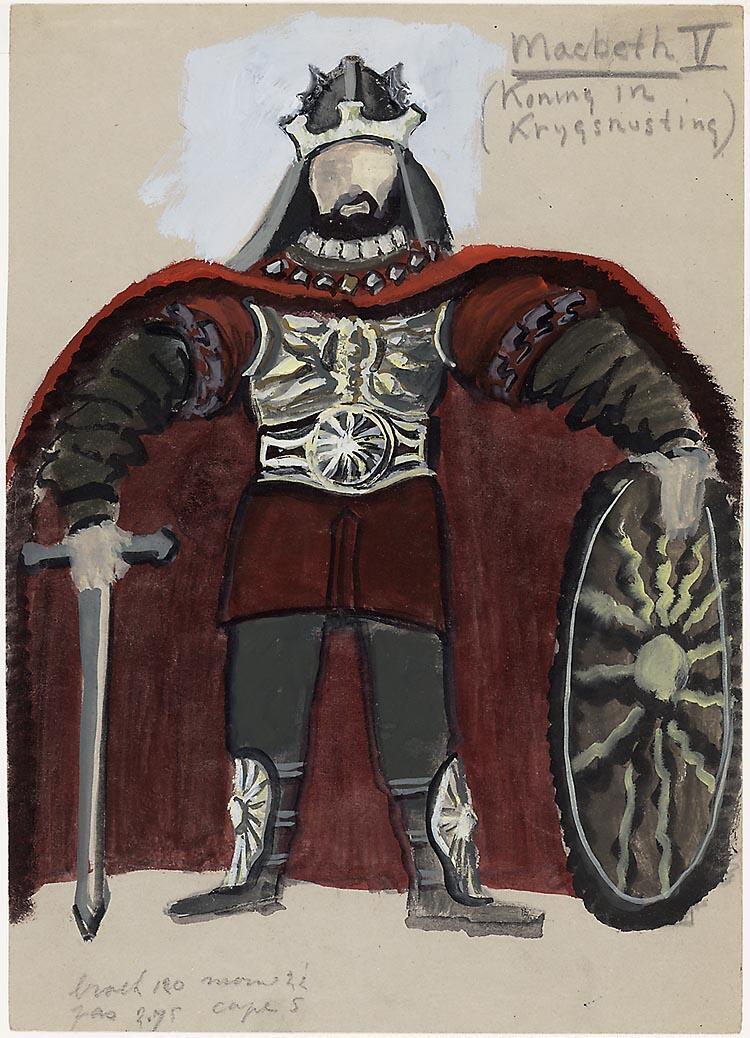 Kostuumontwerp voor Paul Steenbergen als Macbeth in Macbeth