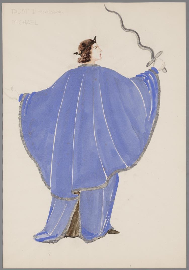 Kostuumontwerp voor Michaël in Faust (Goethe) door Karel Bruckman