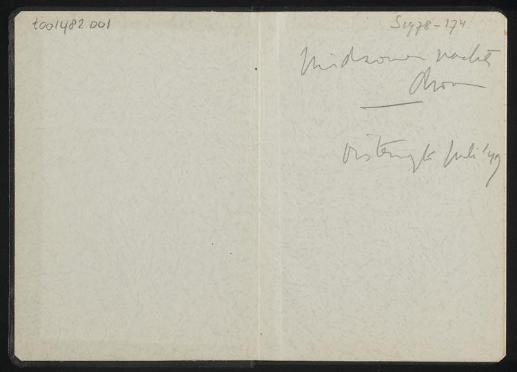 Notities en kostuumontwerpen voor Midzomernachtsdroom (William Shakespeare) door W. Westerman Holstijn-van Hettinga Tromp