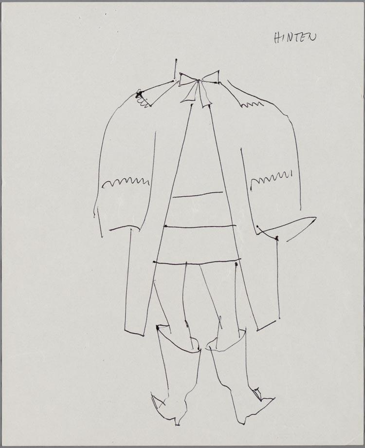 Kostuumontwerp voor Arnold van Mill als Falstaff in Die Lustigen Weiber von Windsor (Otto Nicolai) door Ruodi Barth