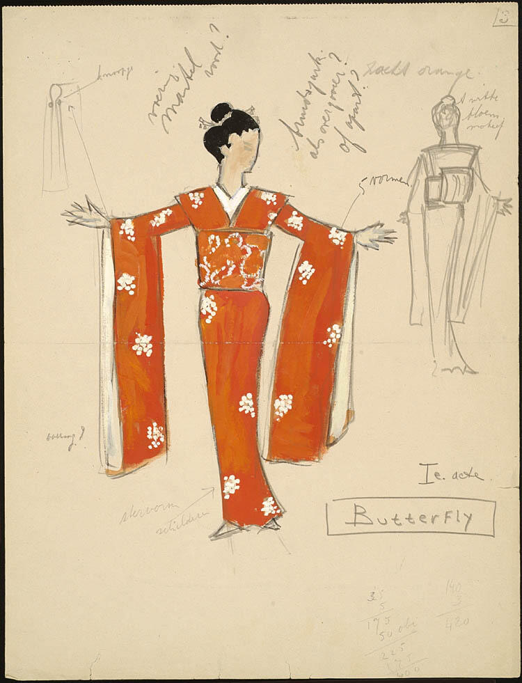 Kostuumontwerp voor Madame Butterfly uit Madame Butterfly