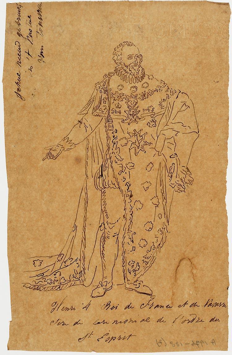 Kostuumontwerp voor Henry 4 in Het Kasteel van Tourneville of De Hollandsche zeelieden in Frankrijk