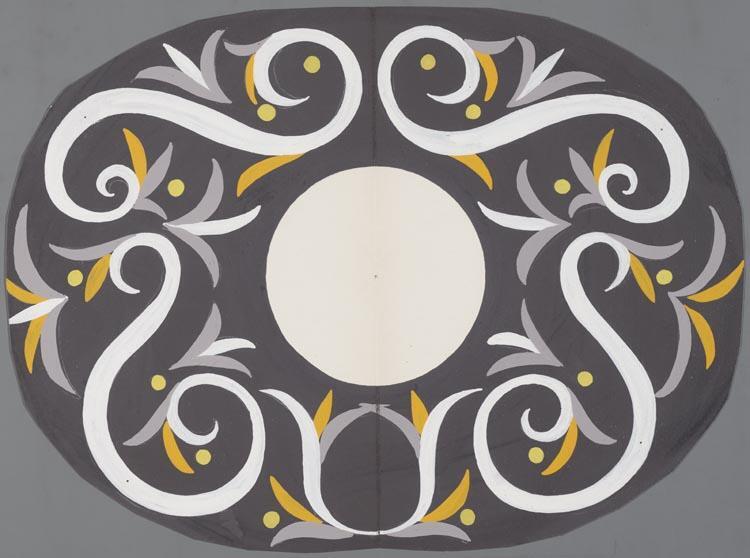 Ontwerp voor ornament voor kostuum uit Heer Halewijn (Willem Pijper)