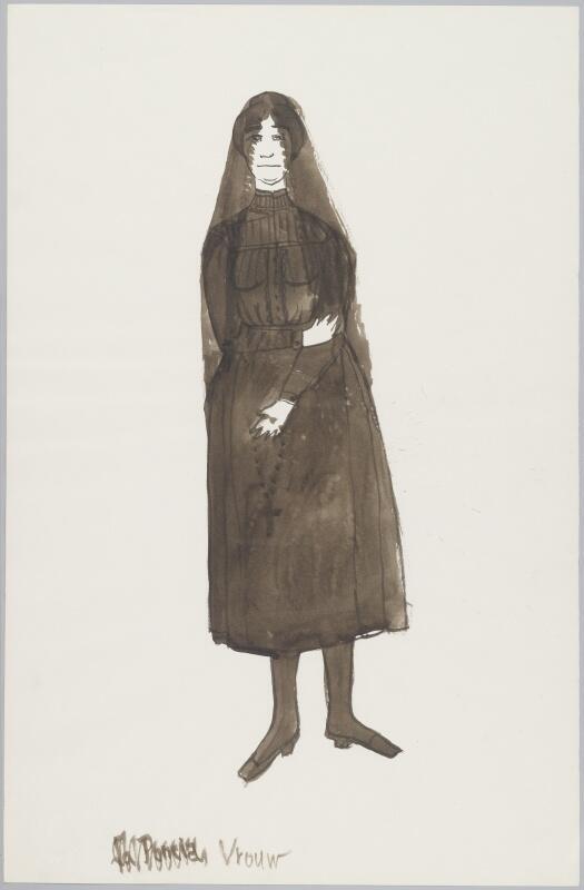 Kostuumontwerp voor Vrouw uit Het huis van Bernarda Alba