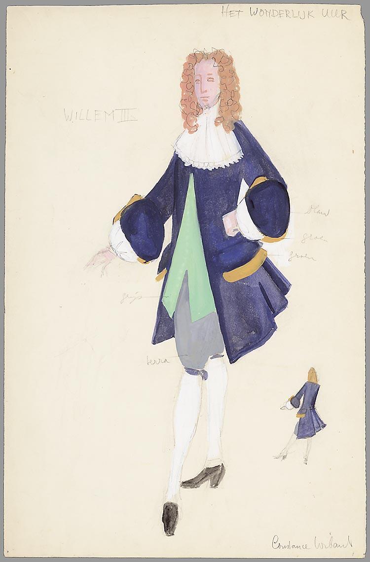 Kostuumontwerp voor Willem III uit Het wonderlijk uur