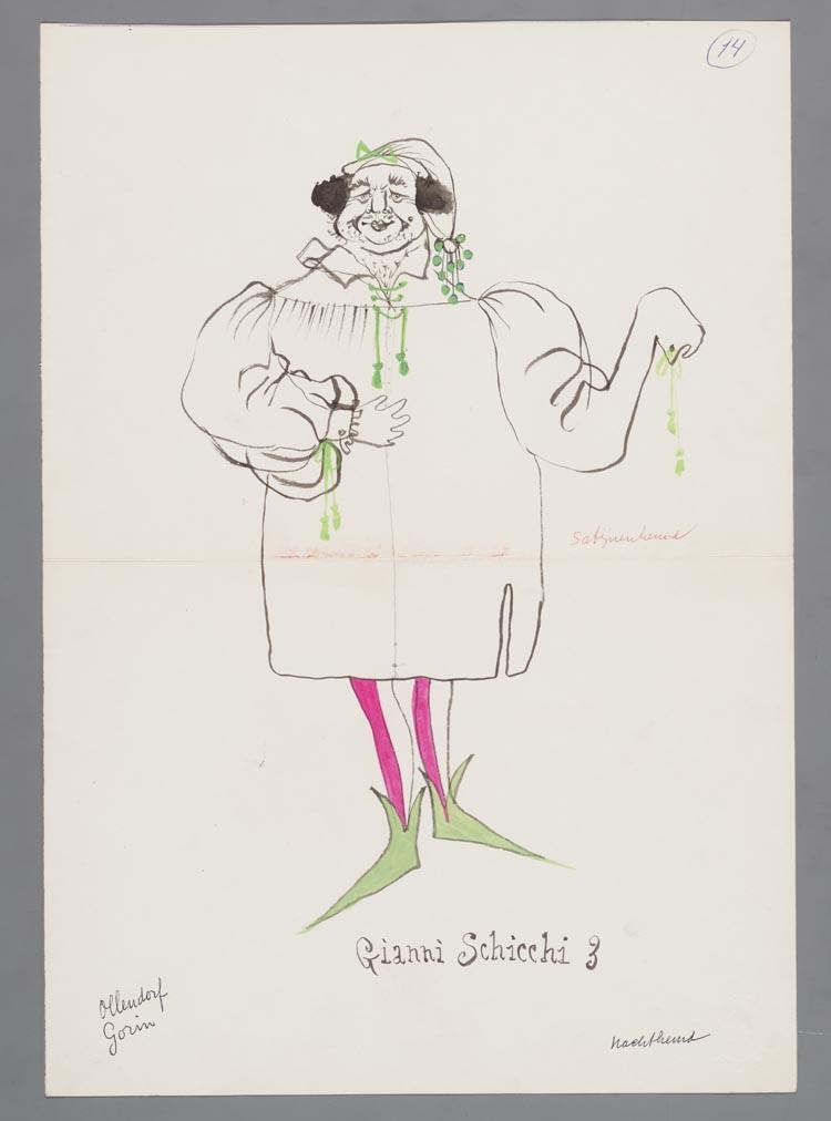 Kostuumontwerp voor Gianni Schicchi uit Gianni Schicchi