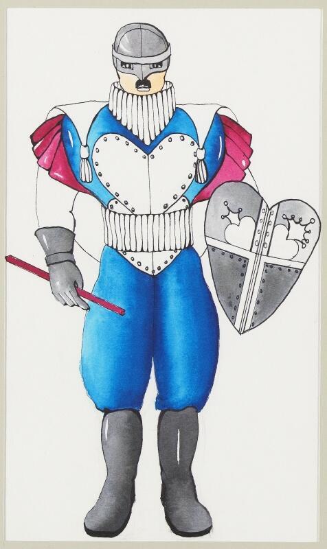 Kostuumontwerp voor  de Soldaten van de Koning en de Koningin in Alice in Wonderland