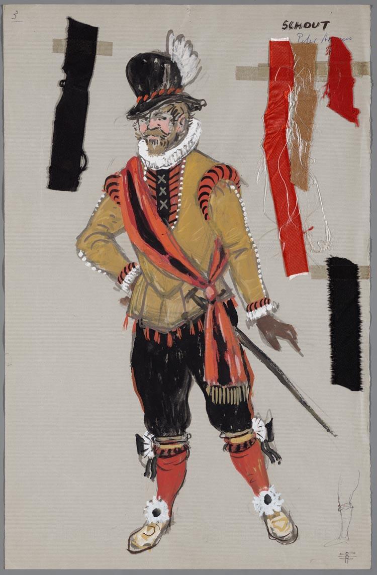 Kostuumontwerp voor De Spaansche Brabander (Gerbrand Adriaensz Brederoo)
