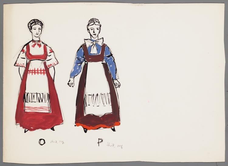 Kostuumontwerpen voor Pique Dame (Pjotr Iljitsj Tsjaikovski) door Hans van Norden
