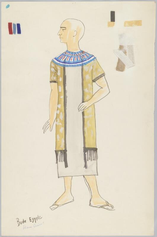 Kostuumontwerp voor Hans Croiset als Egyptische Bode in Antonius en Cleopatra