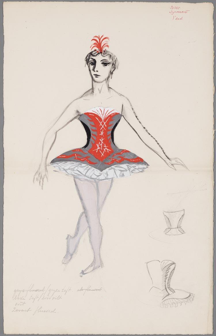 Kostuumontwerp voor het ballet uit Palais de Cristal (Georges Bizet)