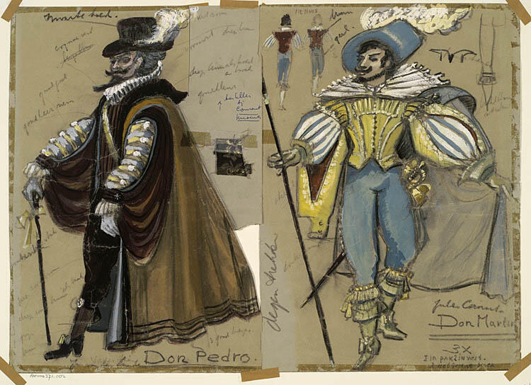 Kostuumontwerp voor Don Pedro en Don Martin uit Don Gil met de groene broek
