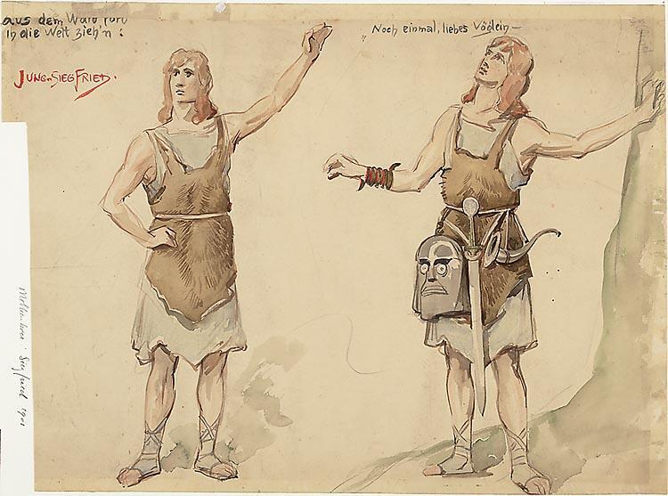Kostuumontwerpen voor Jung Siegfried in Siegfried