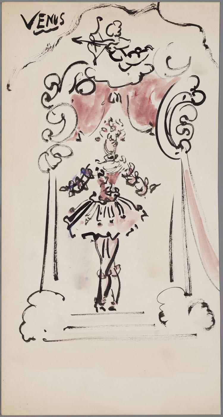 Kostuumontwerp voor Venus uit Manon (Jules Massenet) door Gerard Hordijk
