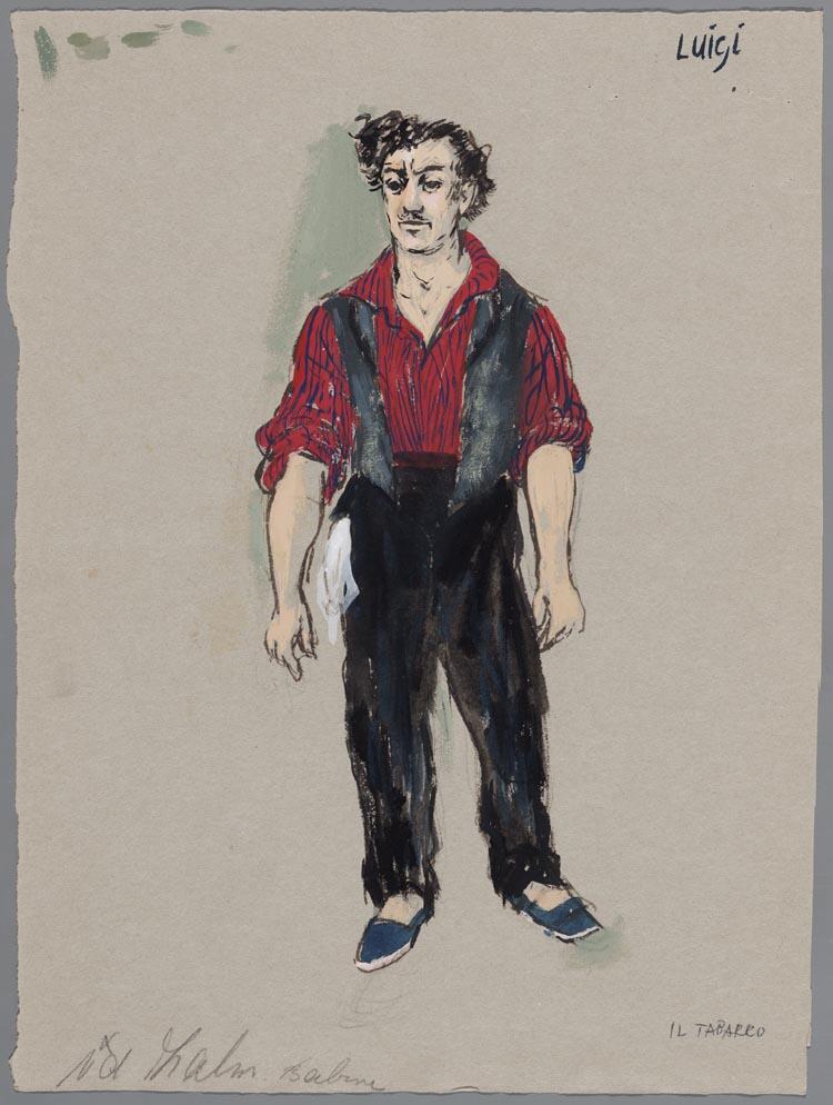 Kostuumontwerp voor Luigi uit Il Tabarro (Giacomo Puccini)