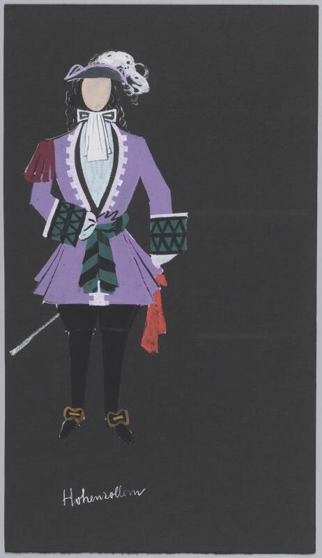 Kostuumontwerp voor Hohenzollem uit Der Prinz von Homburg