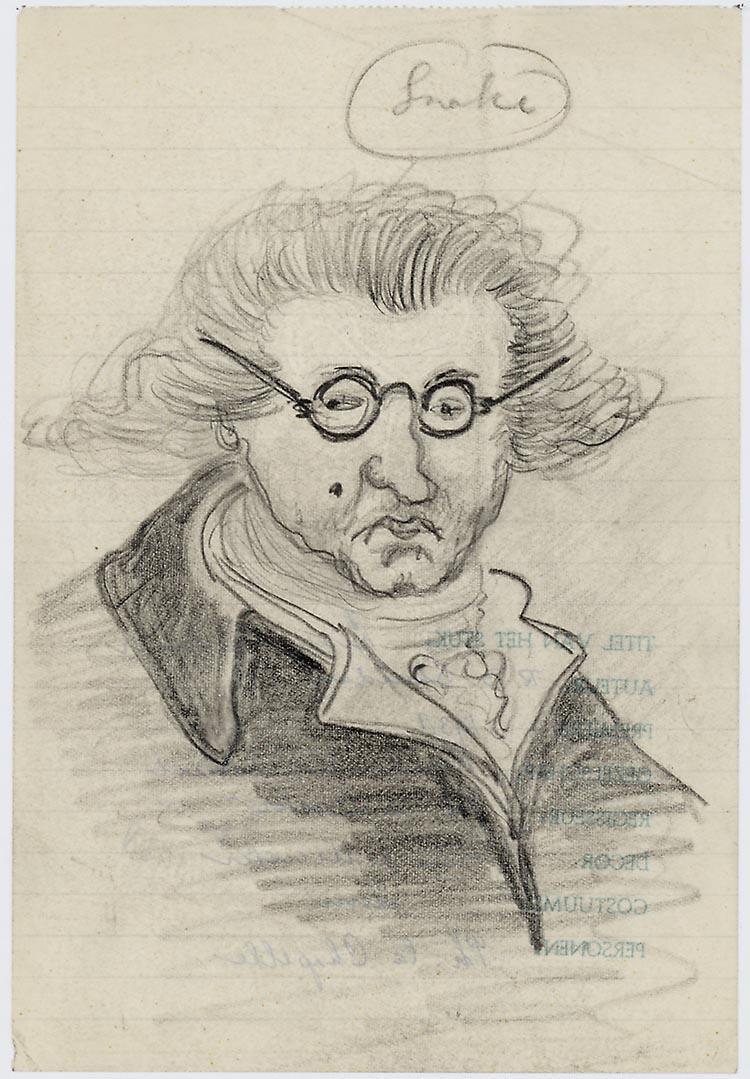 Portret van Philippe la Chapelle als Snake in Lessen in Laster