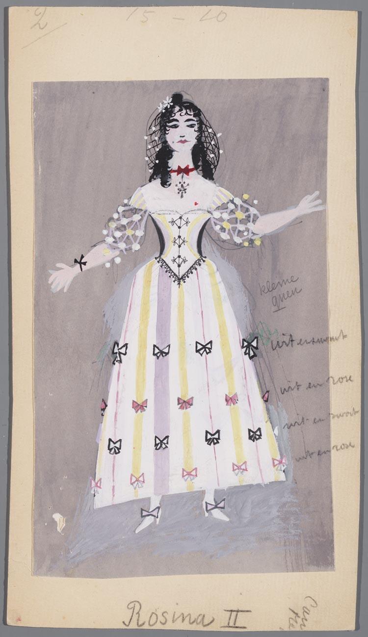 Kostuumontwerp voor Rosina uit Il barbiere di Siviglia