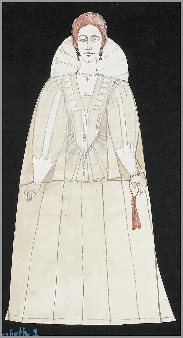 Kostuumontwerp voor Elisabeth in Maria Stuart