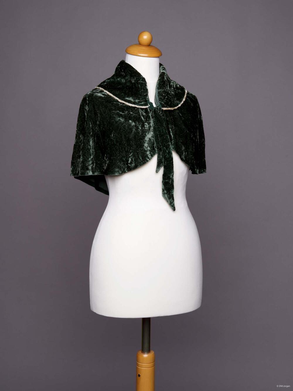 Pellerine van groen velours