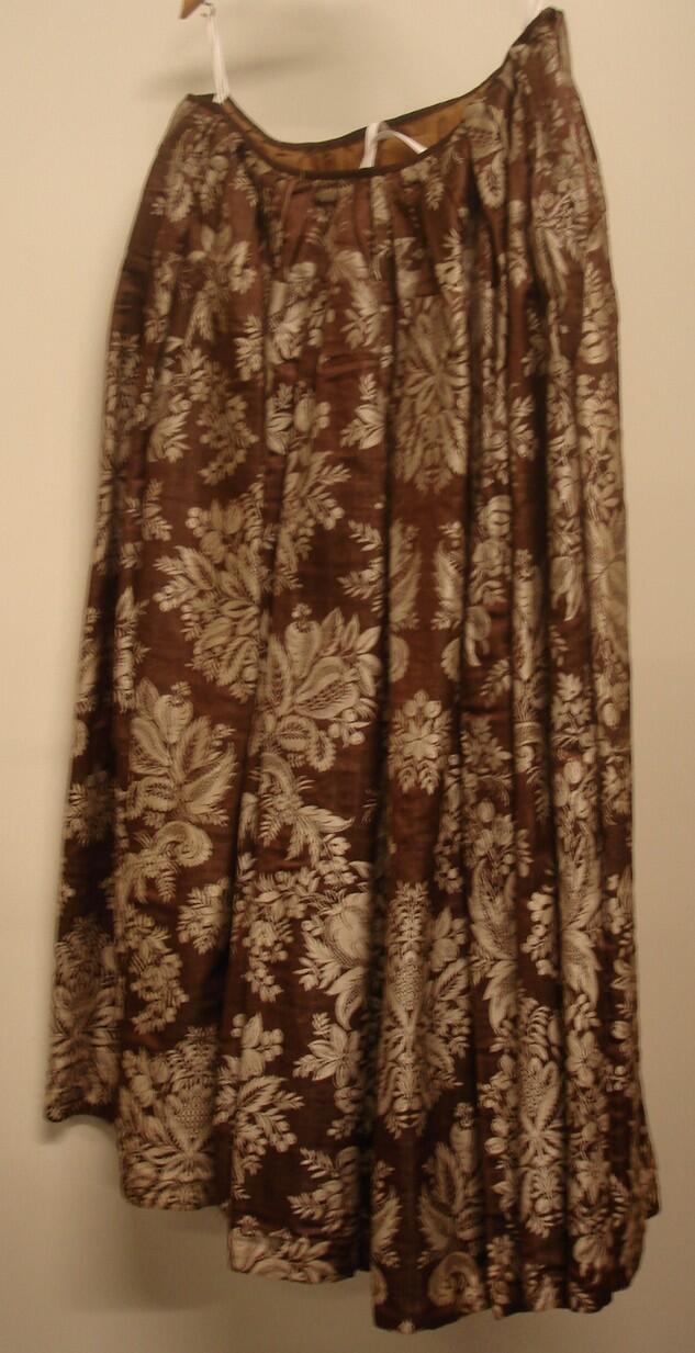 Bruine, jacquard geweven damesrok