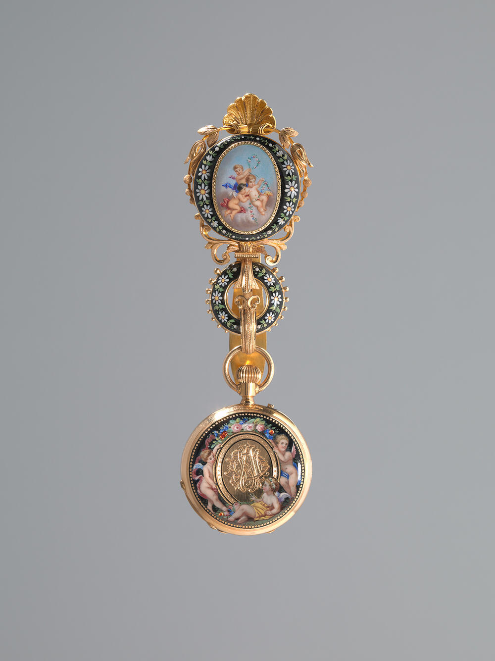 Horloge met châtelaine