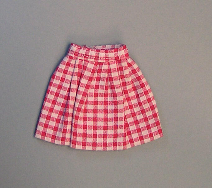 Geruite rok (van Barbiepop)