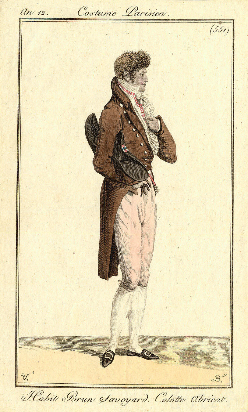 Costume Parisien, nr. 551: Habit Brun Savoyard. Culotte Abricot