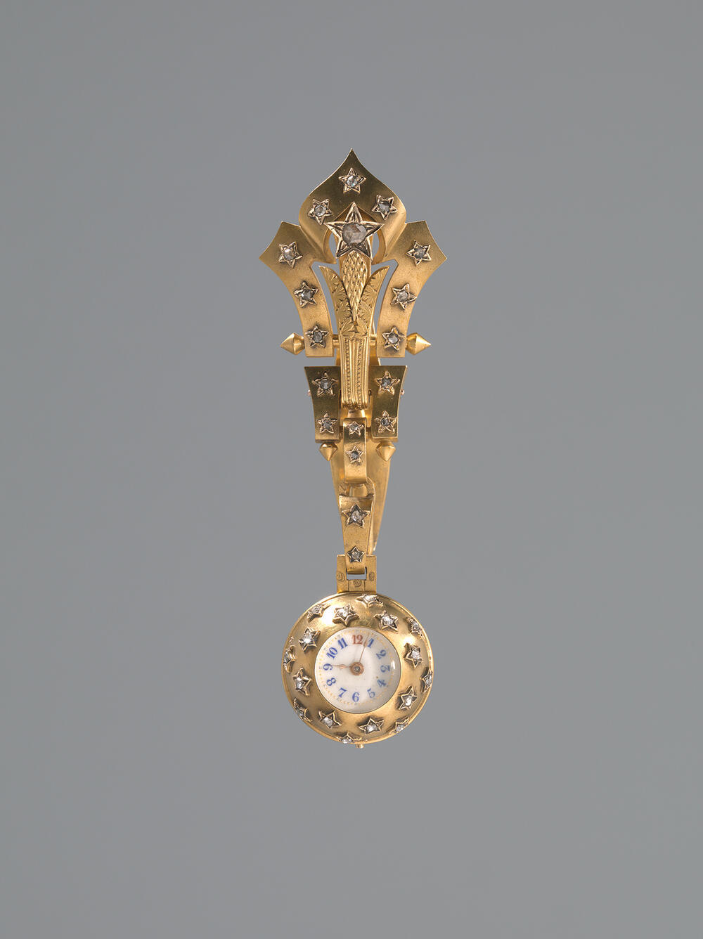 Horloge, zgn. ‘Boule de Genève’, met Engelse ankergang en bijpassende chatelaine